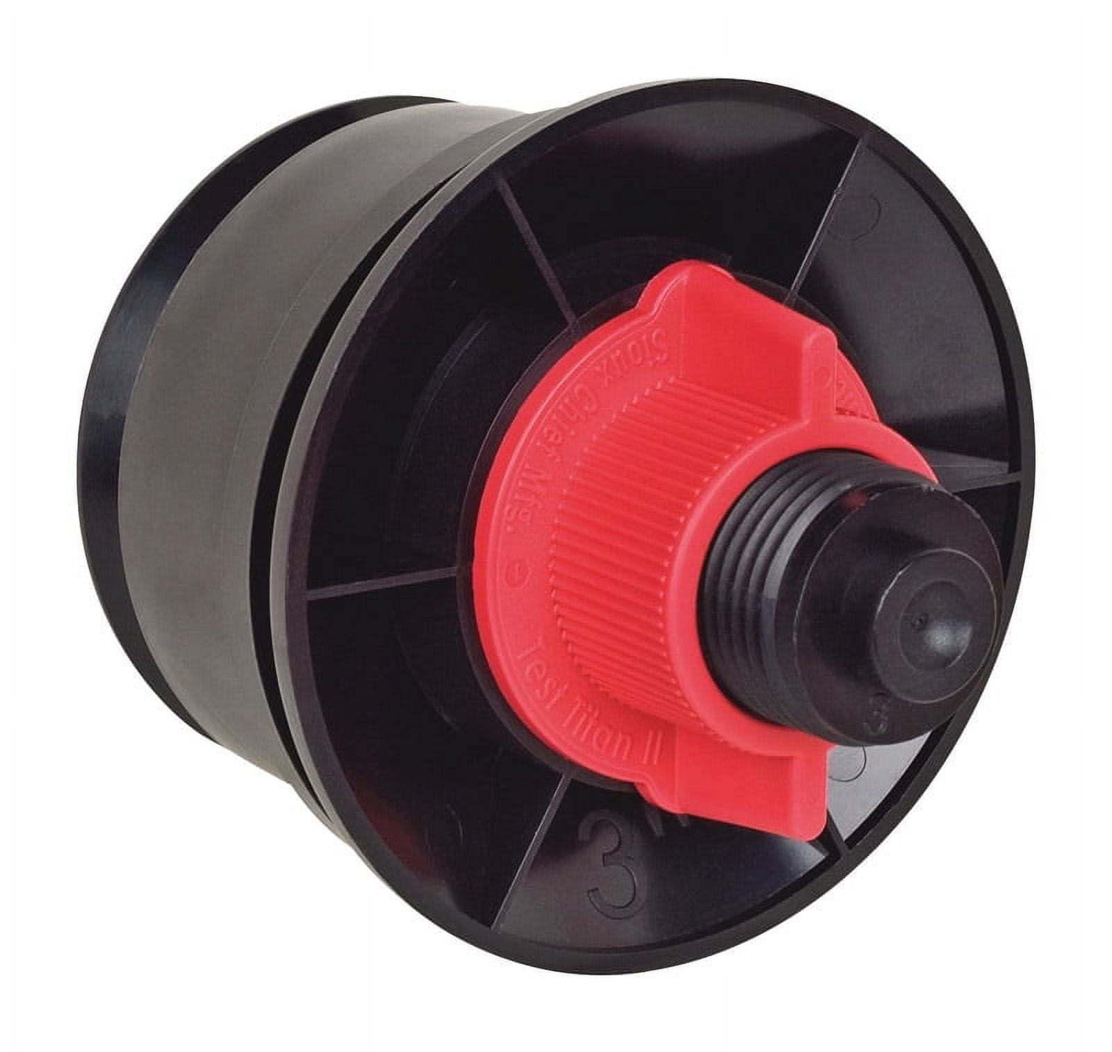 3-Inch Black and Red ABS/PVC Test Plug