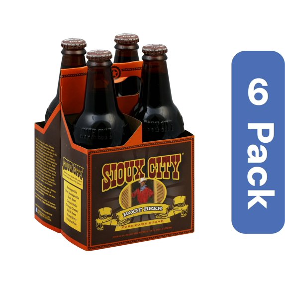 Sioux City Root Beer Soda 4 Pack 48 fl oz (Pack Of 6)