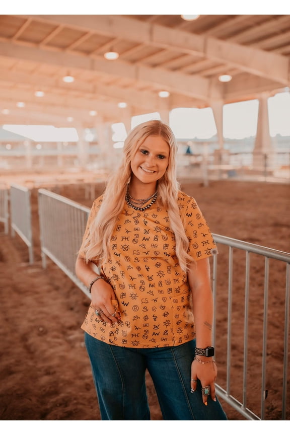 Women's scrub top, Western, Workwear, Uniform, Scrub Sets, Spurrin' Scrubs-Sioux City Scrub Top