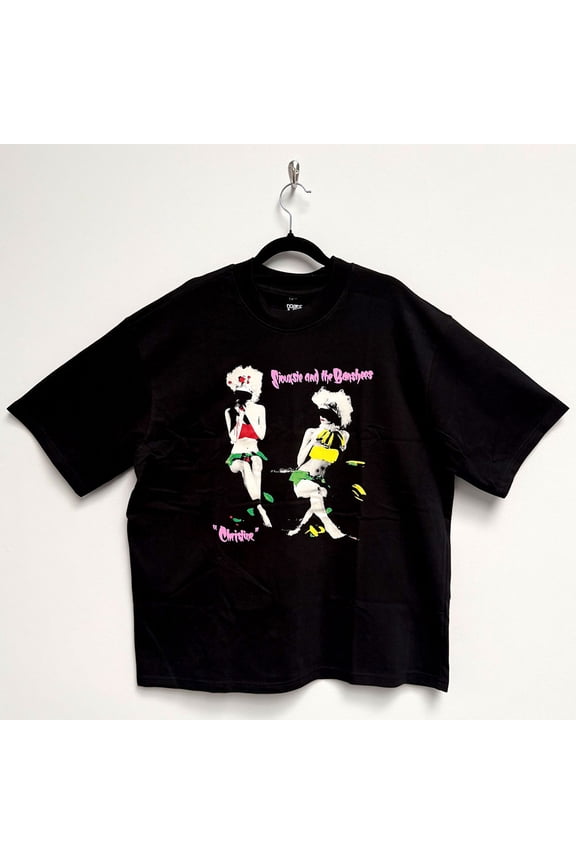 Siouxsie & The Banshees Unisex Oversized Boxy T-Shirt Christine (Black) (Large)