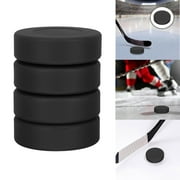 Sioweci 1/2/4Pcs Ice Hockey Puck for Practicing and Classic Training Black Matte Puck for Indoor Use Professional Hockey Sports Standard Puck for Kids and Adults Training Equipment Hockey Lover Gi
