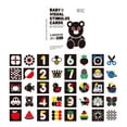 thumbnail image 1 of Sioweci 1 Box Baby Black White Cards Infants High Contrast Flash Card 0-3 Months Newborns Visual Stimulation Brain Sensory Development Paper Card Toy 3-6M, 1 of 13