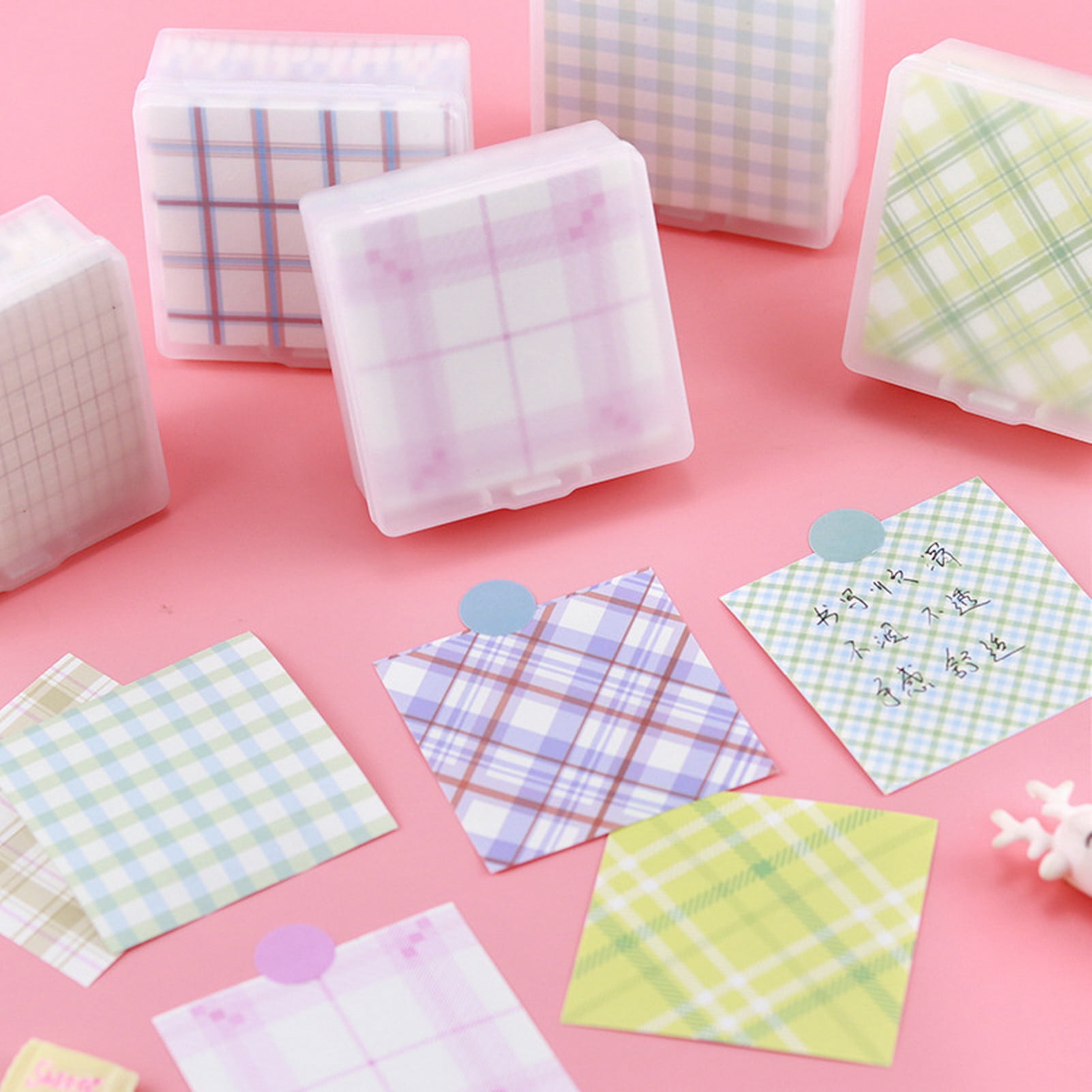 Sioweci 1 Box Creative Grid Note Paper Fun Cartoon Design Rich Content ...