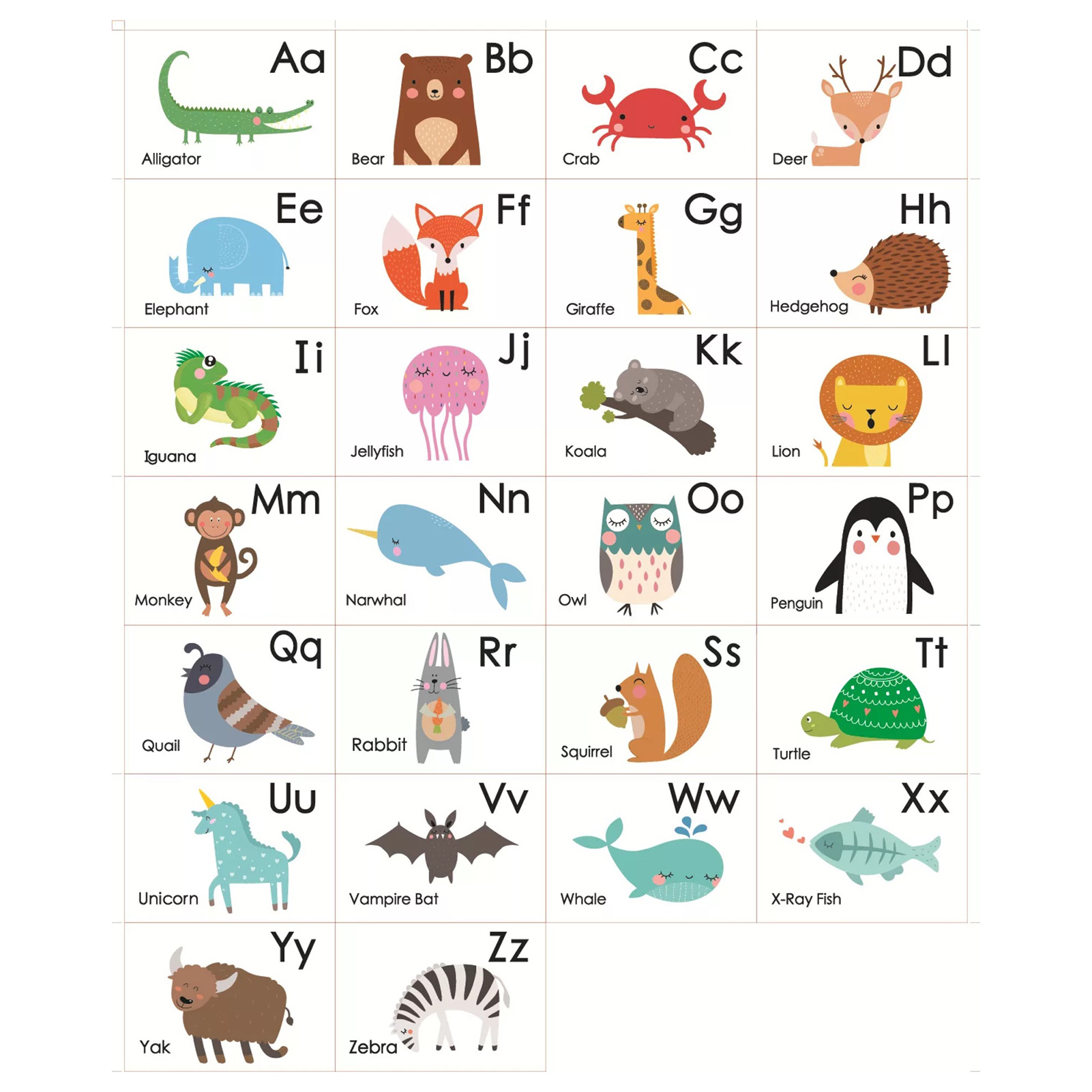 Sioweci 1 Set 26 Letters Flash Cards Waterproof ABC Alphabet English