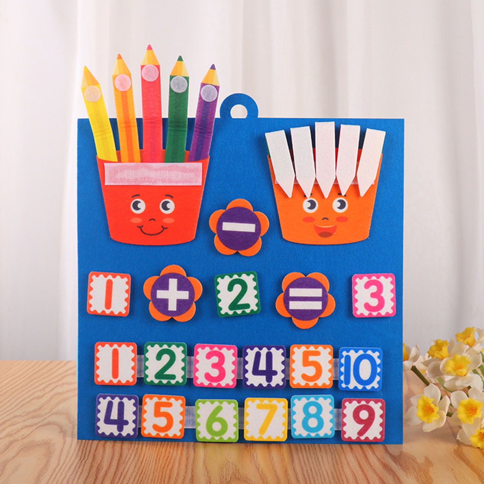 Sioweci 1 Set Kids Felt Math Board with 1-10 Numbers Operation Symbols ...