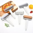 thumbnail image 1 of Sioweci 1 Set Pizza Dough Roller Cutter Multifunction Baking Tool PP Lace Cutter Flat Cutter Rolling Pin Pizza Punch for Restaurant, 1 of 13