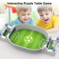 Sioweci 1 Set Table Soccer Toy Portable Foosball Game Interactive Puzzle Mini Table Football Set for Home School White
