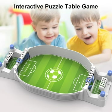 Sioweci 1 Set Table Soccer Toy Portable Foosball Game Interactive Puzzle Mini Table Football Set for Home School White