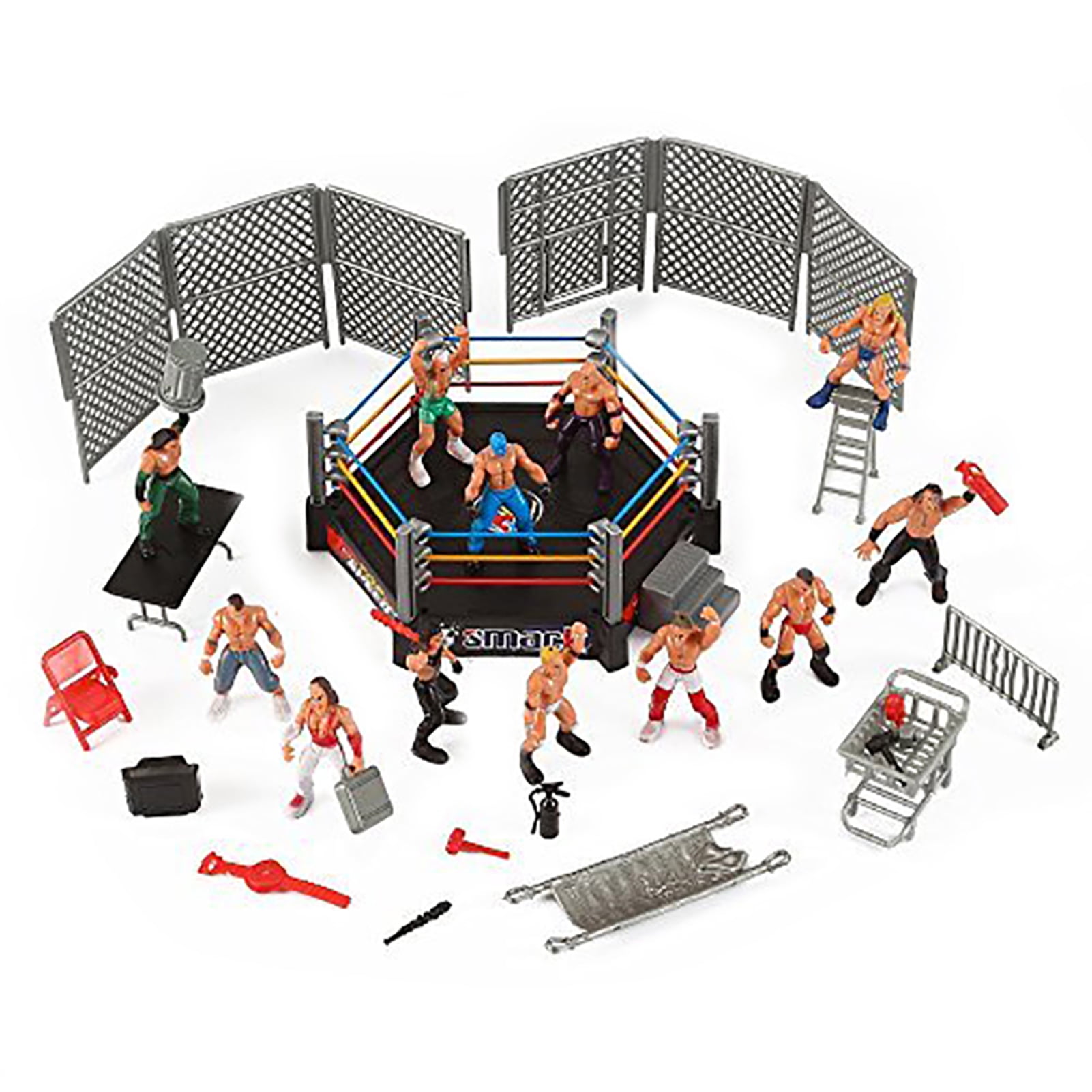 Sioweci 1 Set Wrestling Playset Realistic DIY Mini Wrestling Action ...