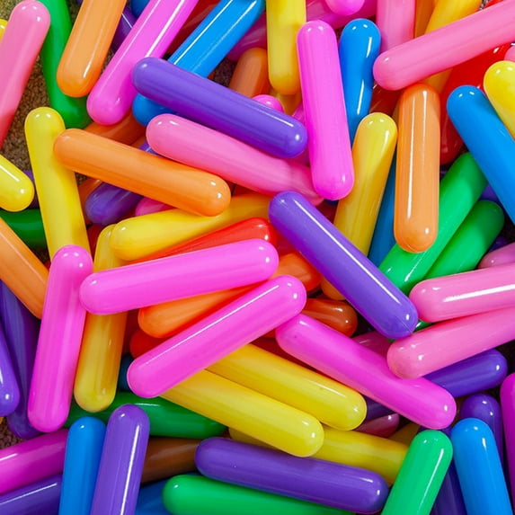 Sioweci 100 Pack Ball Pit Balls for Baby Toddler Phthalate Free BPA Free Crush Proof Plastic Multicolored Play Toys Candy Shape Reusable Play Balls Green