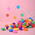 thumbnail image 1 of Sioweci 100Pcs Ocean Ball Pit Balls Safe Star Balls for Playrooms Sensory Perception Toys Coordination Training Balls for Kids Bounce House Accessories Style A, 1 of 13