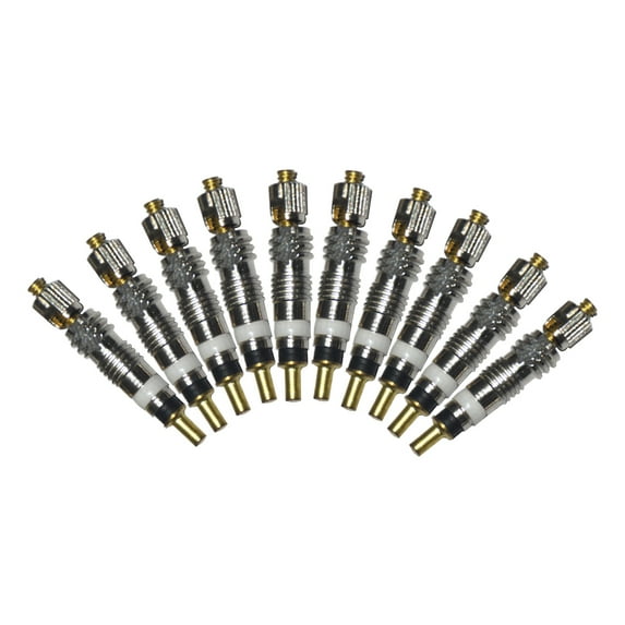 Sioweci 10Pcs/Set Bike Bicycle Replacement Copper Tire Tyre Presta Valve Stem Core
