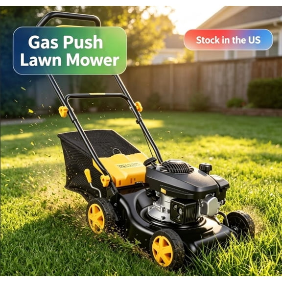 Sioweci 16" Self Propelled Gas Lawn Mower, 132cc DVO Engine | 8 Cutting Heights | Push Walk-Behind Mower for Yard, 3-in-1 Mulching, Side Discharge & Rear Bag for Garden Landscaping