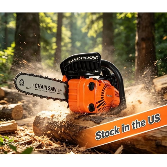 Sioweci 25.4cc Gas Powered Chainsaw 12 Inch Top Handle Gas Chainsaw, 2-Stroke Portable Chain Saws for Trees, For Wood Cutting, Tree Trimming