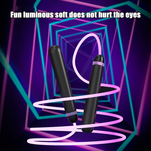 Sioweci 280CM Light-up Skipping Rope USB Rechargeable Color Changing LED Jump Rope Tangle-Free Beginner Kids Adults Fitness Training Jump Rope Style A