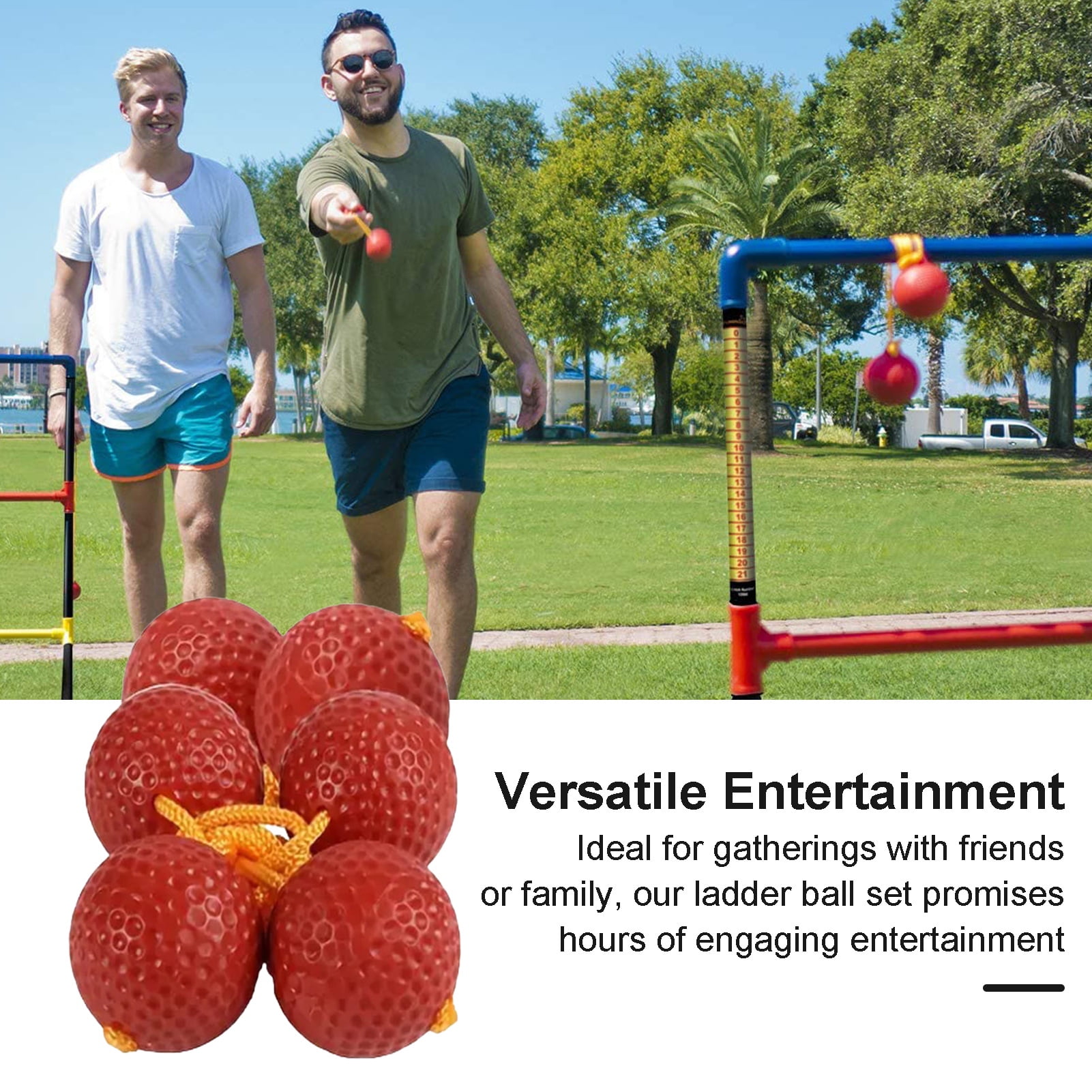 Sioweci 3 Pairs Ladder Ball Replacement Ladder Toss Game Balls Kids