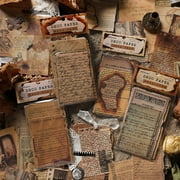 Sioweci 30Pcs Hand Account Paper Various Burning Poems Literary Series Artistic Illustration DIY Creation Retro Style Scrapbook Journal Planner Decorative Background Paper Stationery Supplies Style A