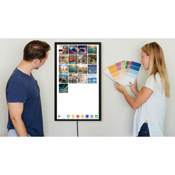 Sioweci 32 Inch Touchscreen Calendar Digital Family Calendar with Chore Chart,Photo Frame,Wifi Sync 1920x1080p Ips Interactive Wall Calendar,Digital Photo Frame