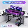 thumbnail image 1 of Sioweci 48" Computer Desk,Reversible Standing Desk,Monitor Stand, Keyboard Tray,Corner Stand Up Desk for Ergonomic Home Office, Workstaion, 1 of 11