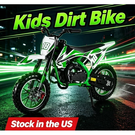Sioweci 49CC Kids Dirt Bike,2-Stroke Gas Power Motocross Bike,Bikes Motocross,Off Road Gas Pocket Motorbike with Front Rear Disc Brakes,Mini Dirtbike