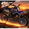 thumbnail image 1 of Sioweci 49cc 2-Stroke Kids Dirt Bike, Gas Powered Mini Dirt Bike, Motorcycle with 25mph Max Speed,10" Off Road Tires, Front and Rear Suspension & Dual Disc Brakes, 1 of 12