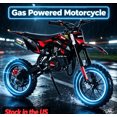 thumbnail image 1 of Sioweci 49cc 2-Stroke Kids Dirt Bike,Gas Powered Motorcycle for Kids with Off-Rode Tire, Front Rear Disc Brakes Motocross,Up to 25 Mph,Shock Absorption Pocket Motorbike, 1 of 11