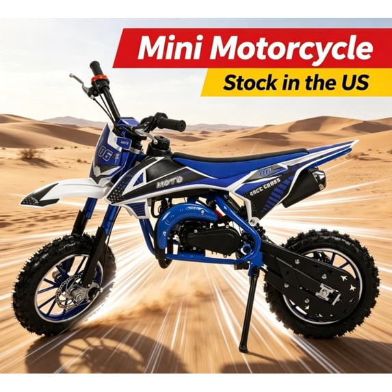 Sioweci 49cc Dirt Bike for Adults & Kids, Mini Bike Gas Powered Off Road Trail Bike with Speeds up to 16 MPH for Uphill and Off-Road Conditions, 2-Stroke