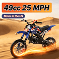 thumbnail image 1 of Sioweci 49cc Dirt Bike for Kids, Mini Bike Gas Powered Off Road Trail Bike with Speeds up to 25 MPH for Uphill and Off-Road Conditions, 2-Stroke, 1 of 12