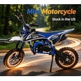 thumbnail image 1 of Sioweci 49cc Kids Gas Dirt Bike,2-Stroke Gas Powered Motorcycle, Dual Disc Brakes,Front & Rear Shock,10" Off-Road Tires,16 MPH Top Speed,Mini Dirtbike for Kids, 1 of 11