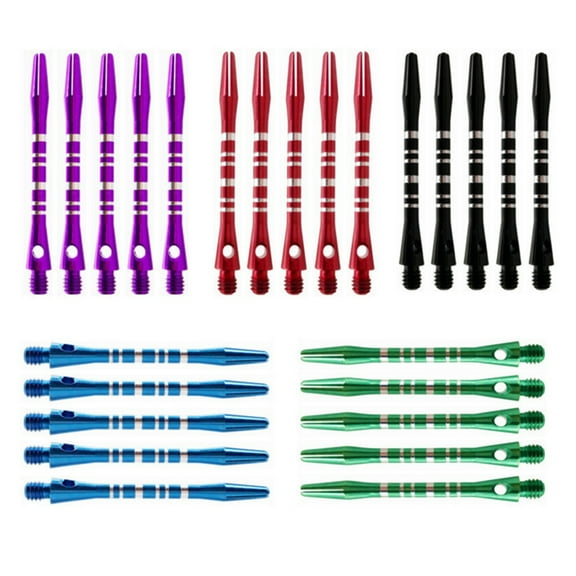 Sioweci 5 Pcs Dart Shaft for Steel Tip Multi-color 2BA Thread Lockhole Polished Electroplated Anti-rust Portable Dart Accessories Dart Sharpener Replacement Kit Painted Lines Dart Pole Set Blue