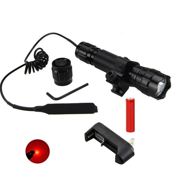 Sioweci 501B Outdoor Tactical Red/Green/White Light Bright LED Hunting Flashlight Torch