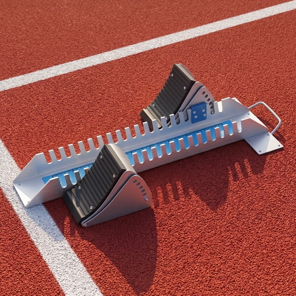 Sioweci 6 Angle Adjustable Track Field Starting Blocks,Aluminum Alloy Starting Blocks,Athletics Training Track Field Blocks,Portable Starting Equipment,Blue