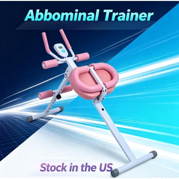 Sioweci Ab Machine, Ab Workout Equipment, 5 Levels Adjustable Ab Trainer Machine with LCD Display, Foldable Core Workout Equipment for Home Gym, Full Body Workouts Abdominal Exercise Machines
