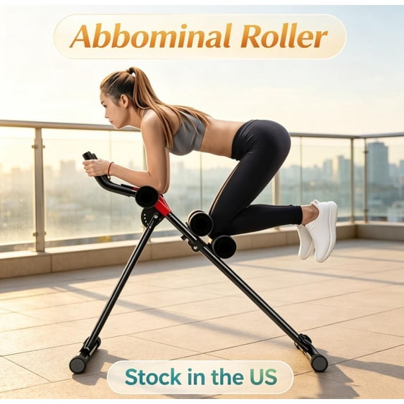Sioweci Ab Machine Ab Workout Equipment Adjustable Ab Trainer at Home Gym for Stomach Workout Ab Workout Foldable Core Strength Training Equipment Home Gym System