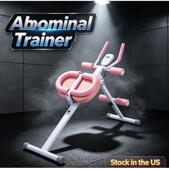 Sioweci Ab Machine, Adjustable Ab Trainer for Home Gym, Foldable | 5 Levels Height Adjustments,3 Level Inclined Angle Adjustment with LCD Monitor for Stomach Workout and Joint-Friendly Core Training