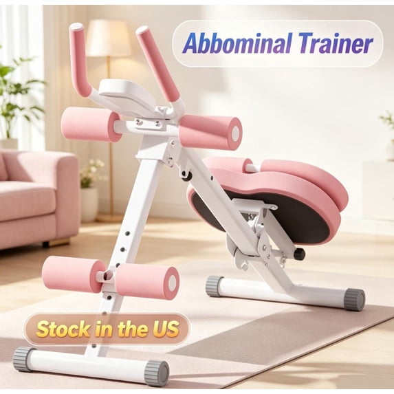 Sioweci Ab Machine, Adjustable Ab Workout Equipment, Ab Trainer Machine for Abs Workout, Ab Workout Machine,5 Levels Height Adjustments,3 Level Inclined Angle Adjustment, with Silent Pulleys
