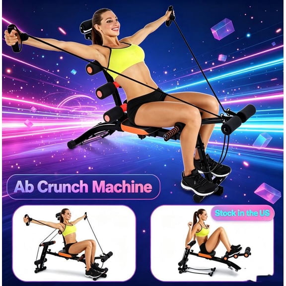 Sioweci Ab Machine, Multi-Functional Adjustable Ab Trainer, Ab Machine for Stomach Workout, Deep Squat Machine, Abs Machines for Home Abs Workout Bench for Home Gym Full Body