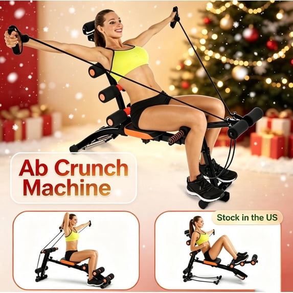 Sioweci Ab Workout Bench for Home Gym,Ab Adjustable Workout Crunch Machine,Multi-FunctionalAb Exercise Equipment for Total Body Workout,Sit Up Exercise Chair for Full Body Workout