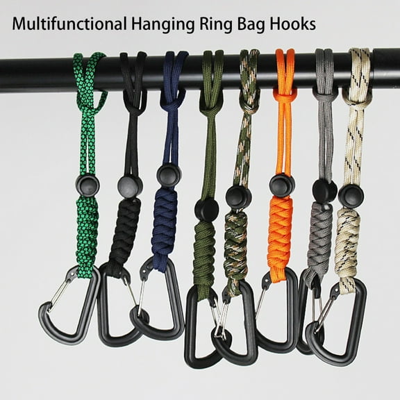 Sioweci Backpack Buckle High Strength Good Load-bearing Anti-loss Nylon Multifunctional Hanging Ring Bag Hooks Outdoor Accessories