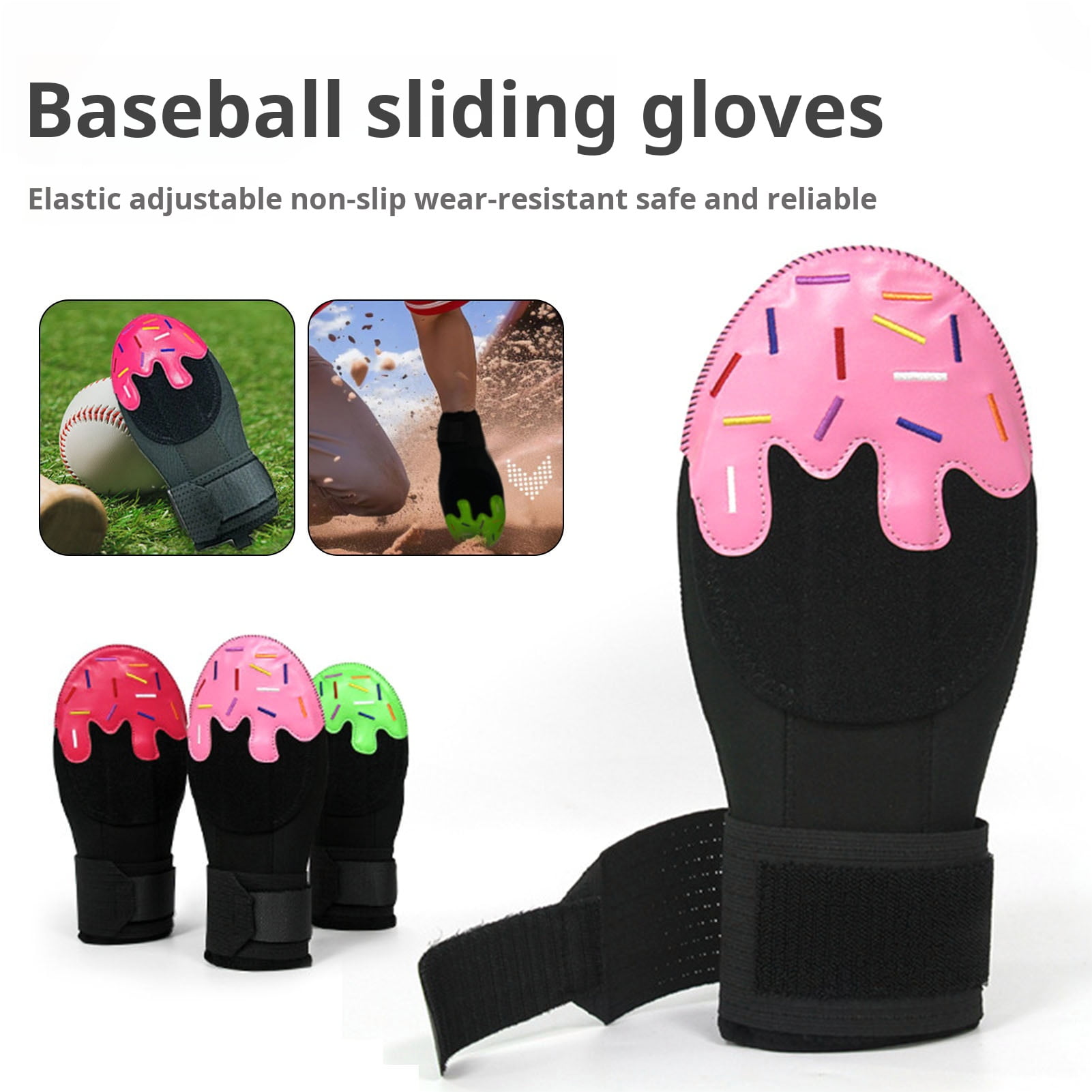 Sioweci Baseball Sliding Mitt for Left And Right Hand Adjustable Wrist