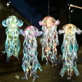 thumbnail image 1 of Sioweci Colorful Jellyfish Lamp with Long Lace Ribbon Portable Jellyfish Lantern with Handle LED Nigh Light Decoration for Bedroom Garden Porch Wedding Holiday Party Hanging Lamp Ocean Decor Pink, 1 of 13