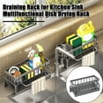 thumbnail image 1 of Sioweci Dish Drying Rack for Kitchen Sink Draining Rack with Tilted Water Tray Space-Saving Dish Rack Organizer for Countertop Storage Utensil Holder Grey Size B, 1 of 13