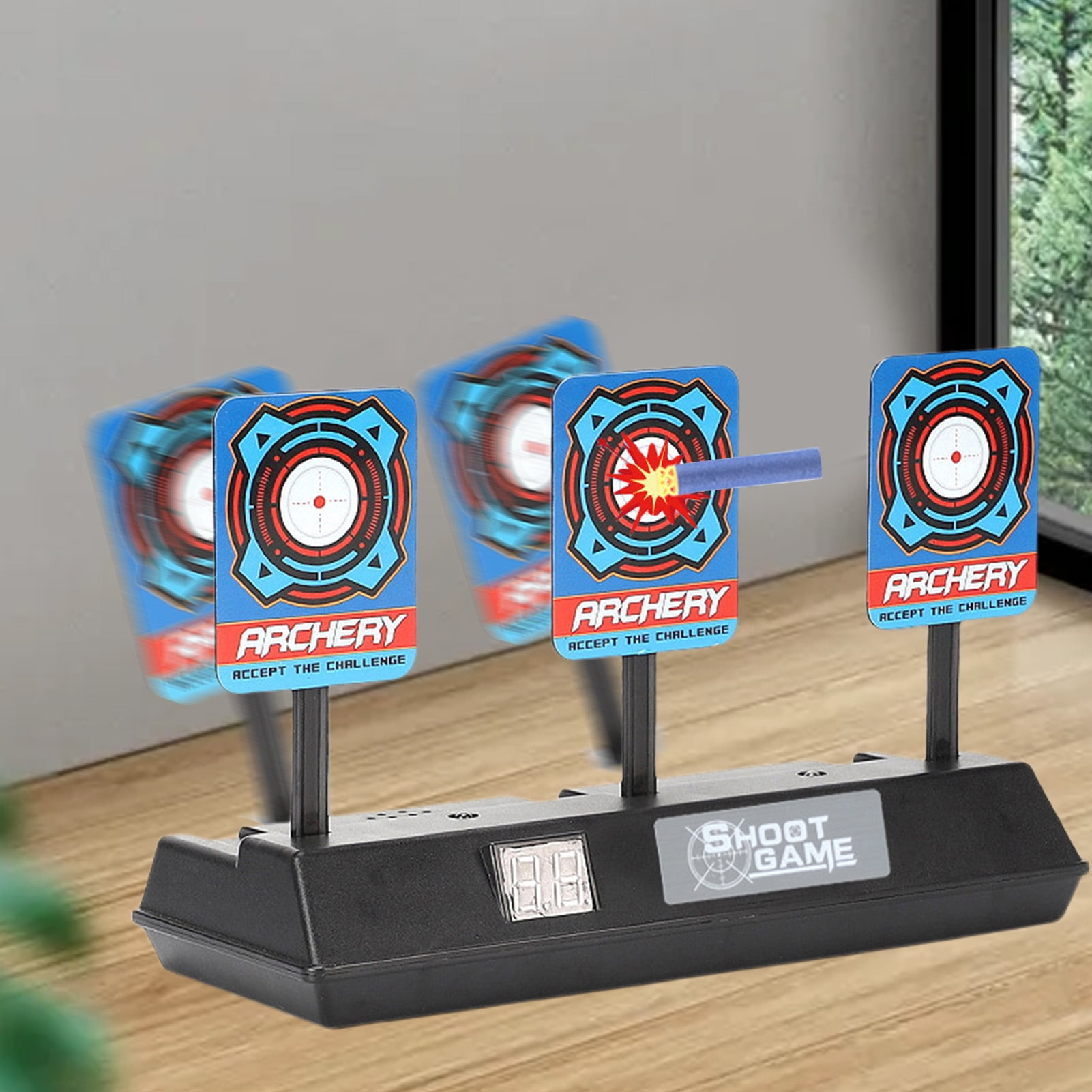 Sioweci Electric Scoring Target with Flash Lighting Mobile Automatic