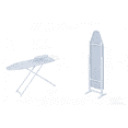 thumbnail image 1 of Sioweci Foldable Ironing Board,42 Inch Full-Size Extended Ironing Board Outside Household Ironing Board with Heat-Resistant Cover,Adjustable Height,Blue Plaid Pattern, 1 of 12