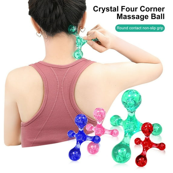 Sioweci Handheld Full Body Massager 4 Legged Pressure Point Deep Tissue Sore Muscles Recovery Physical Therapy Shoulder Arm Neck Back Feet Massage Tool Green