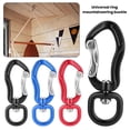 thumbnail image 1 of Sioweci Hanging Buckle 360-Degree Swivel Rotating Self Auto Locking Carabiner Strong Load-bearing Aluminum Alloy Versatile Carabiner Clip Red, 1 of 13