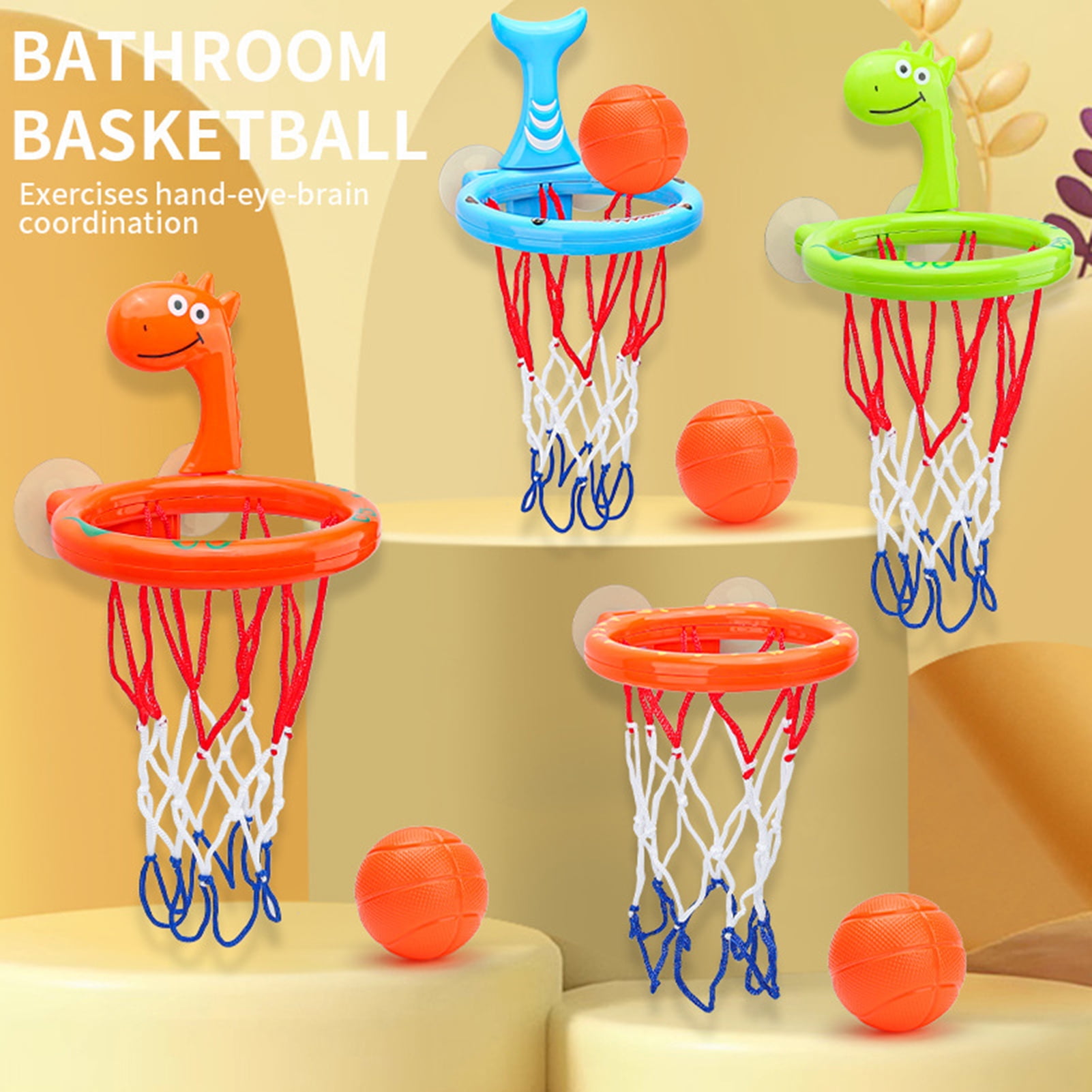 Mini Panier De Basket à Ventouse Pour Porte Ou Mur – Jeu Intérieur/extérieur – Enfant Fille Garçon – Sans Outils Ni Dommages