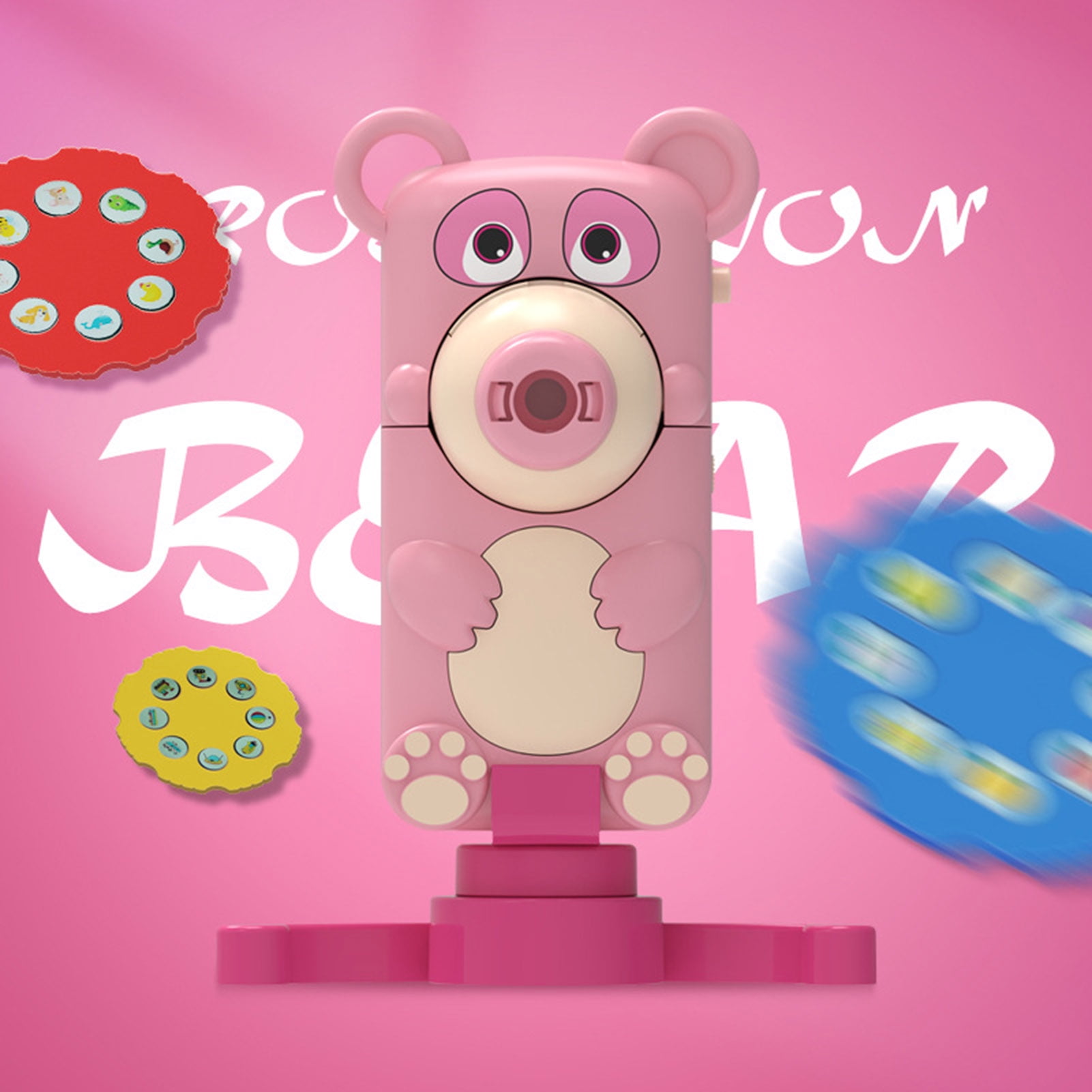 Bear Projector Math Sioweci Kids Projection Toy High Clarity Educational Early Learning ...