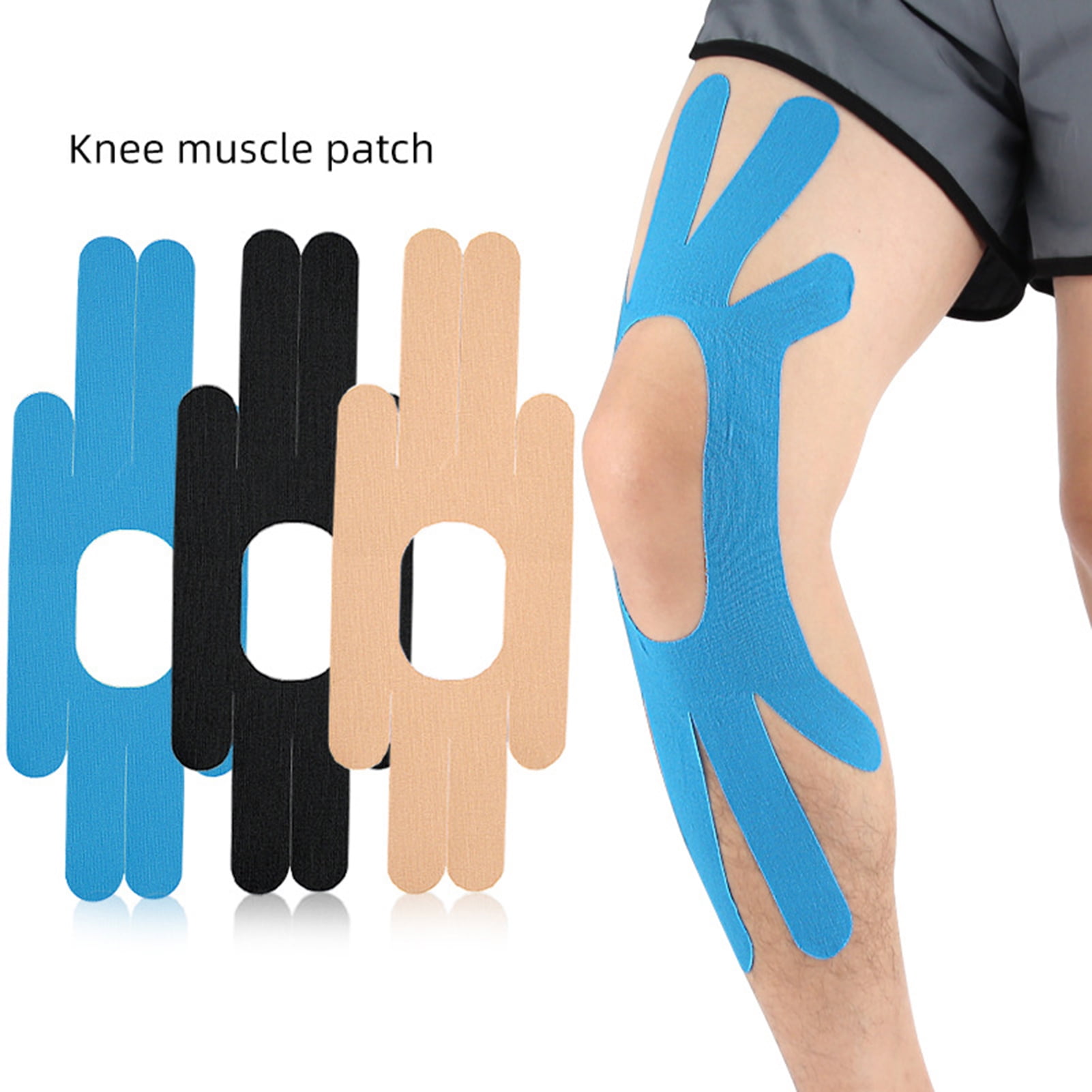 6 Rolls Kinesiology Tape - Waterproof Muscle Support Tape, 2" X 16.4', Beige/Black/Blue
