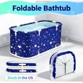 thumbnail image 1 of Sioweci Large Portable Bathtub for Adult Shower Folding Ice Bath Tub,Foldable Soaking Bath Tub,for Cold Warm Spa,Space Saving,Double Drain, 1 of 11